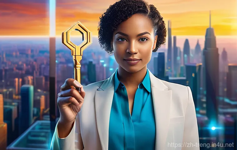 무역영어 자격증과 관련된 산업 동향 - **Prompt 1: The Golden Key to Global Trade Success**
    A confident, diverse female professional in...