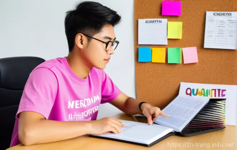 무역영어 실기시험 대비 자료의 체계적 활용 - Three young professionals, aged 25-30 and of varied ethnicities, are engaged in a lively mock busine...