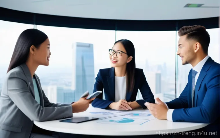 무역영어를 배우면 좋은 이유 - **Prompt 1: Global Professional Collaboration**
    A diverse group of five business professionals, ...
