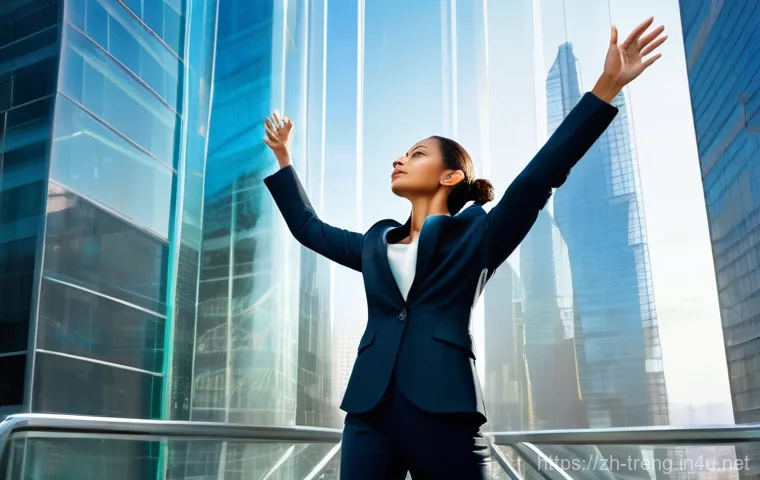무역영어 자격증 취득 후 경력 발전 사례 - **Image Prompt: Breaking Through the Glass Ceiling**
    A diverse professional woman, dressed in a ...