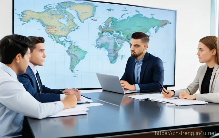 무역영어 학습에서 필요한 자료 준비 - A focused young professional, of diverse background, sitting at a modern desk in a well-lit home off...