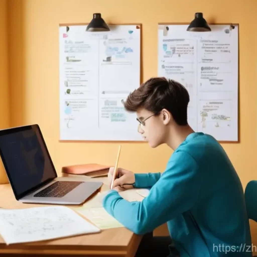 무역영어 필기시험 대비에서 필요한 자료 활용법 - **Prompt 1: The Organized Scholar's Haven**
    A bright, clean, and modern study space with a young...