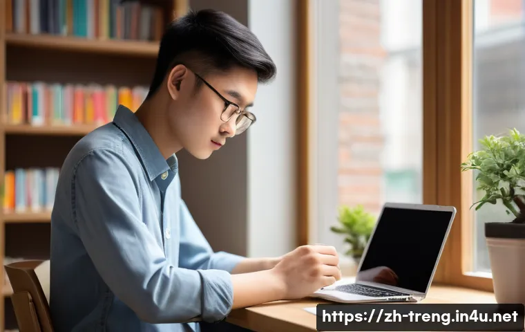 무역영어 필기시험과 실기시험의 학습 균형 - A modern study desk scene featuring a young Chinese student focused on efficient exam preparation fo...